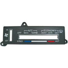 1980-82 Chevrolet Corvette; Heater/Air Conditioning Control Faceplate