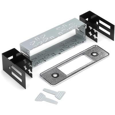 Universal DIN Repair Kit W/Chrome Plastic Faceplate Euro Style W/Textured insert W/O Knobs