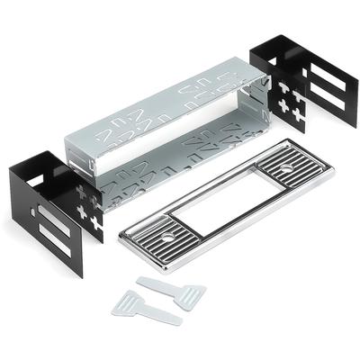 DIN Repair Kit W/ Chrome Plastic Becker Style Faceplate W/Chrome Scallop Inserts; With 308-309 Faceplate; W/O Knobs
