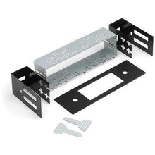 Universal DIN Repair Kit W/Black Metal Textured Faceplate W/Squared Corners; With 404 Faceplate; W/O Knobs