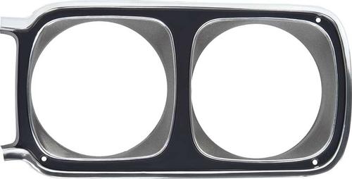 1969 Road Runner, Belvedere, Satellite; Headlamp Bezel; Black; Drivers Side