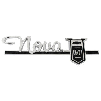 Trim Parts 1963 Chevy II Rear Quarter/1964 Front Fender "Nova Chevy II" Emblem, Pair - 3022