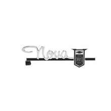 Trim Parts 1963-1964 Chevy II Glove Box Door "Nova Chevy II" Emblem W/Fasteners, Each - 3024