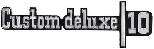 328851 - 1973-74 Chevrolet Truck; CUSTOM DELUXE 10 Front Fender Emblem ; Each