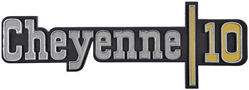 328854 - 1973-74 Chevrolet; Cheyenne 10; Front Fender Emblem ; Each