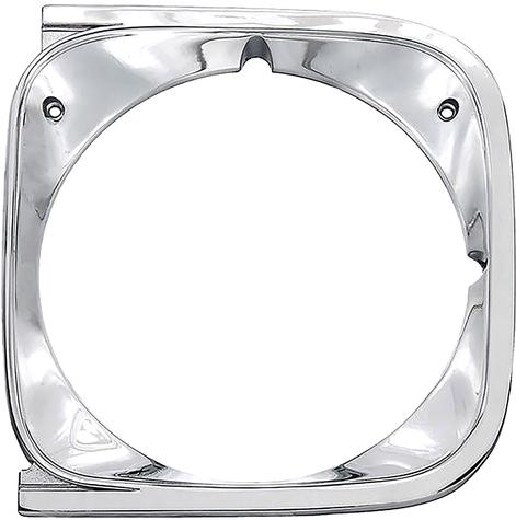 1972 Chevelle; Malibu; El Camino; Headlamp Bezel; Chrome; LH Driver Side