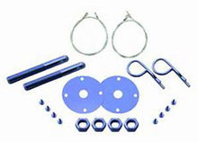 COMPLETE HI-SHINE CHROME STEEL HOOD PIN SET WITH HAIR PINS AND SS LANYARDS SET