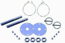 CHROME STEEL HOOD PIN FLIP-OVER HOOD SET WITH LANYARDS HOOD PIN SET * BRAND NEW