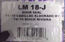 1971-78 Cadillac El Dorado 2 Door Hardtop Black Door Rubber Weather Seal Set New