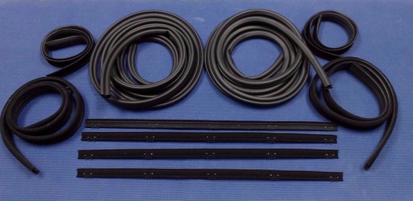 1972-1977 DODGE D100 PICKUP TRUCK RUBBER DOOR SEALS RUN CHANNELS WINDOWFELTS KIT