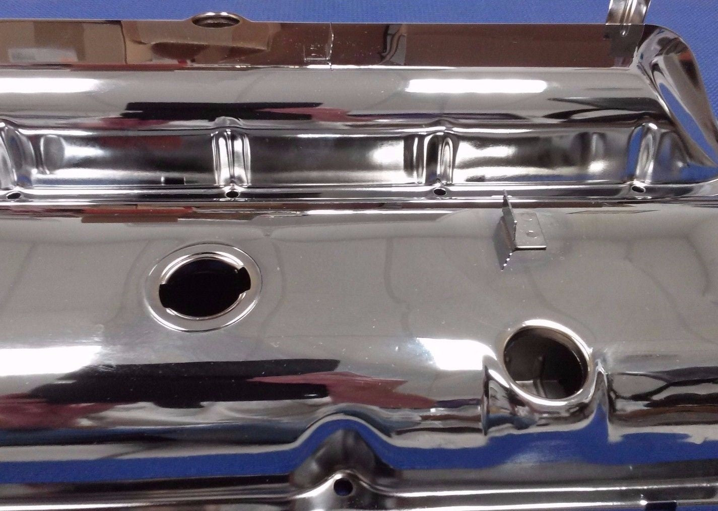 1965-1995 CHEVROLET CAMARO CHEVELLE BIG BLK O.E. CHROME STEEL VALVE COVERS W/PWR