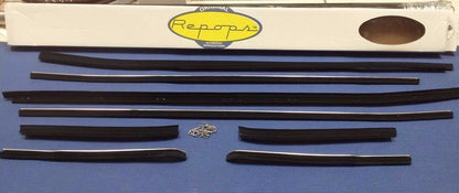 1971 - 1973 FORD MUSTANG FASTBACK DOOR WINDOW FELT FUZZIES RUBBER SEAL KIT NEW