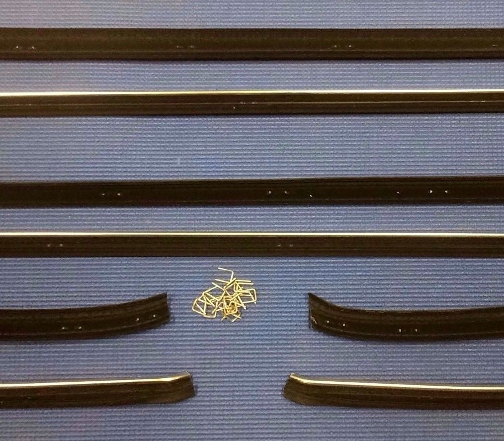 1971 - 1973 FORD MUSTANG FASTBACK DOOR WINDOW FELT FUZZIES RUBBER SEAL KIT NEW