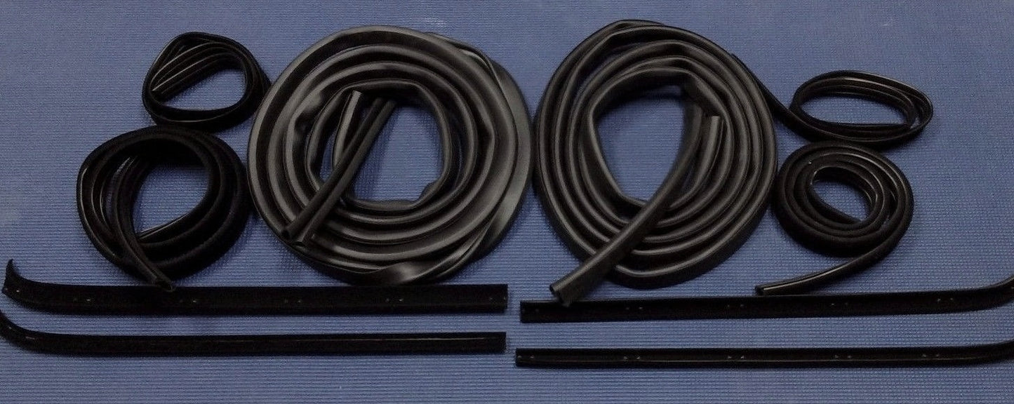 1973-1979 FORD F SERIES PICKUP TRUCK RUBBER DOOR SEALS RUN CHANNELS & SWEEPS KIT