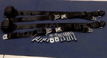 1973-1991 CHEVROLET PICKUP 3POINT RETRACTABLE OE STYLE BLACK SEAT BELTS  3 SETS