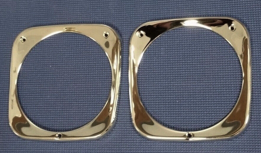 1964-1966 CHEVROLET PICK-UP TRUCK FRONT CHROME HEADLIGHT BEZEL SET NICE QUAILTY