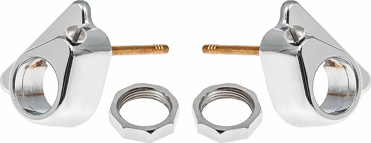 CHROME WIPER TOWER BEZEL AND NUT SET 1955-1959 GMC AND CHEVY PICKUP TRUCK