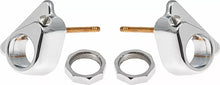 CHROME WIPER TOWER BEZEL AND NUT SET 1955-1959 GMC AND CHEVY PICKUP TRUCK