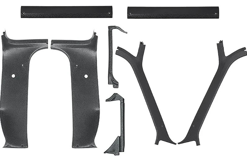 8 Piece Black Headliner Molding Set For 1981-1986 Chevy and GMC Trucks
