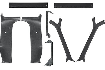 8 Piece Black Headliner Molding Set For 1981-1986 Chevy and GMC Trucks