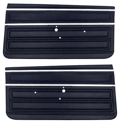 1968 Chevy II Nova SS; Front Door Panels; 2 Door Coupe; Non-Assembled; Black