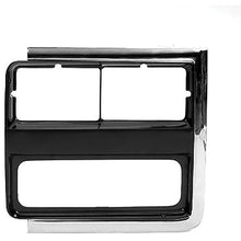 1989-91 GMC Pickup Jimmy Suburban; Headlamp Bezel; with Dual Headlamps; LH