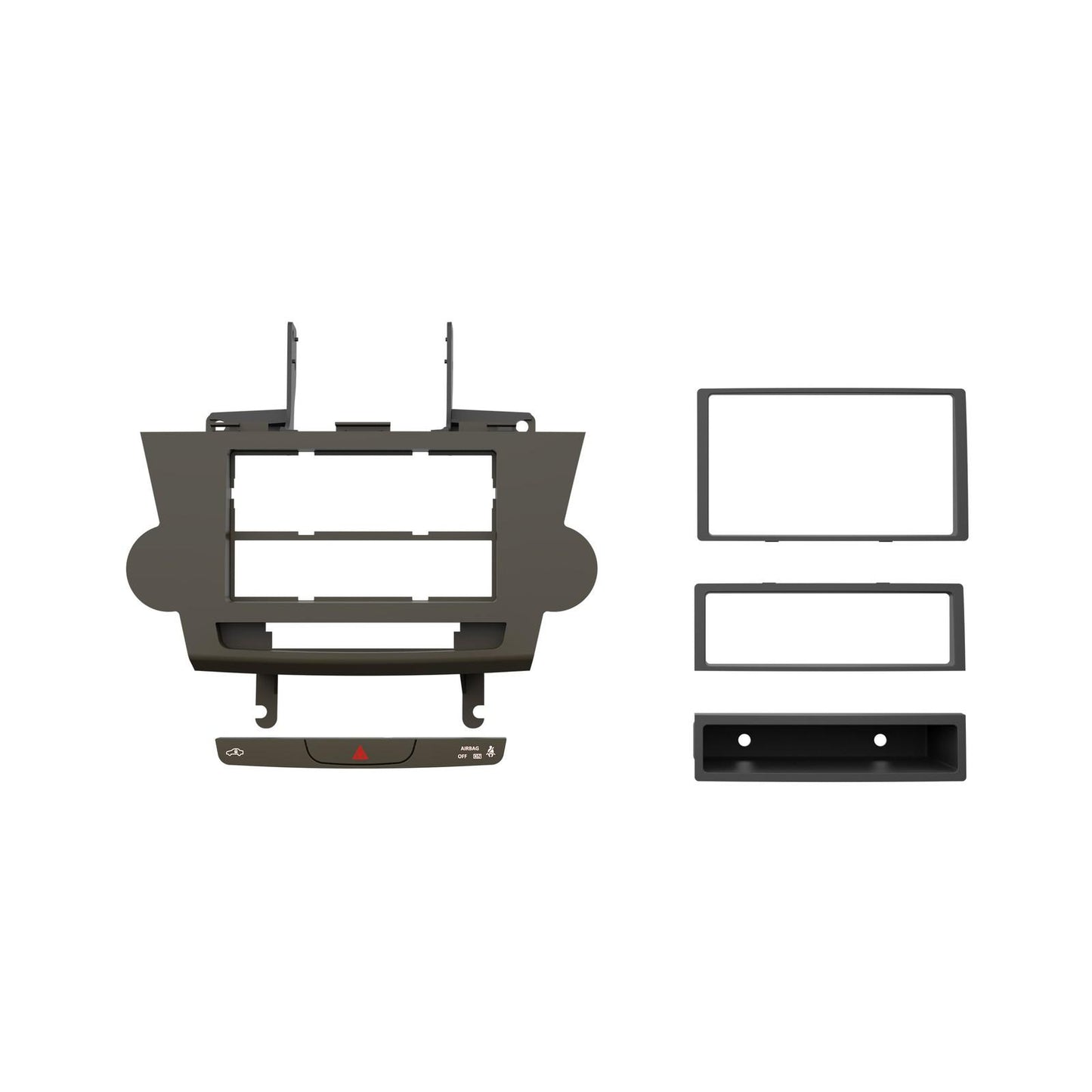 Metra 99-8274BR HIGHLANDER 08-12 DIN/DDIN NAV BROWN Double DIN Dash Kit