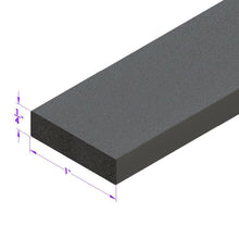 Trunk and Universal Seal Black Sponge, 1" Wide X 1/4" Thick - LP 58-E