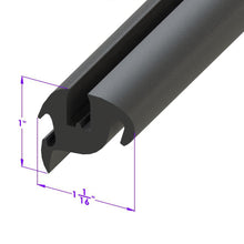 Windshield Gasket with Chrome Lockstrip - LP 301-C/FT