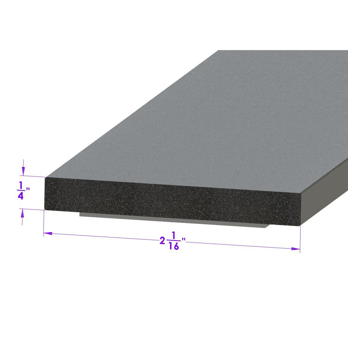 Camper Top Seal 2-1/2" Wide X 3/16" Thick - LP 21225