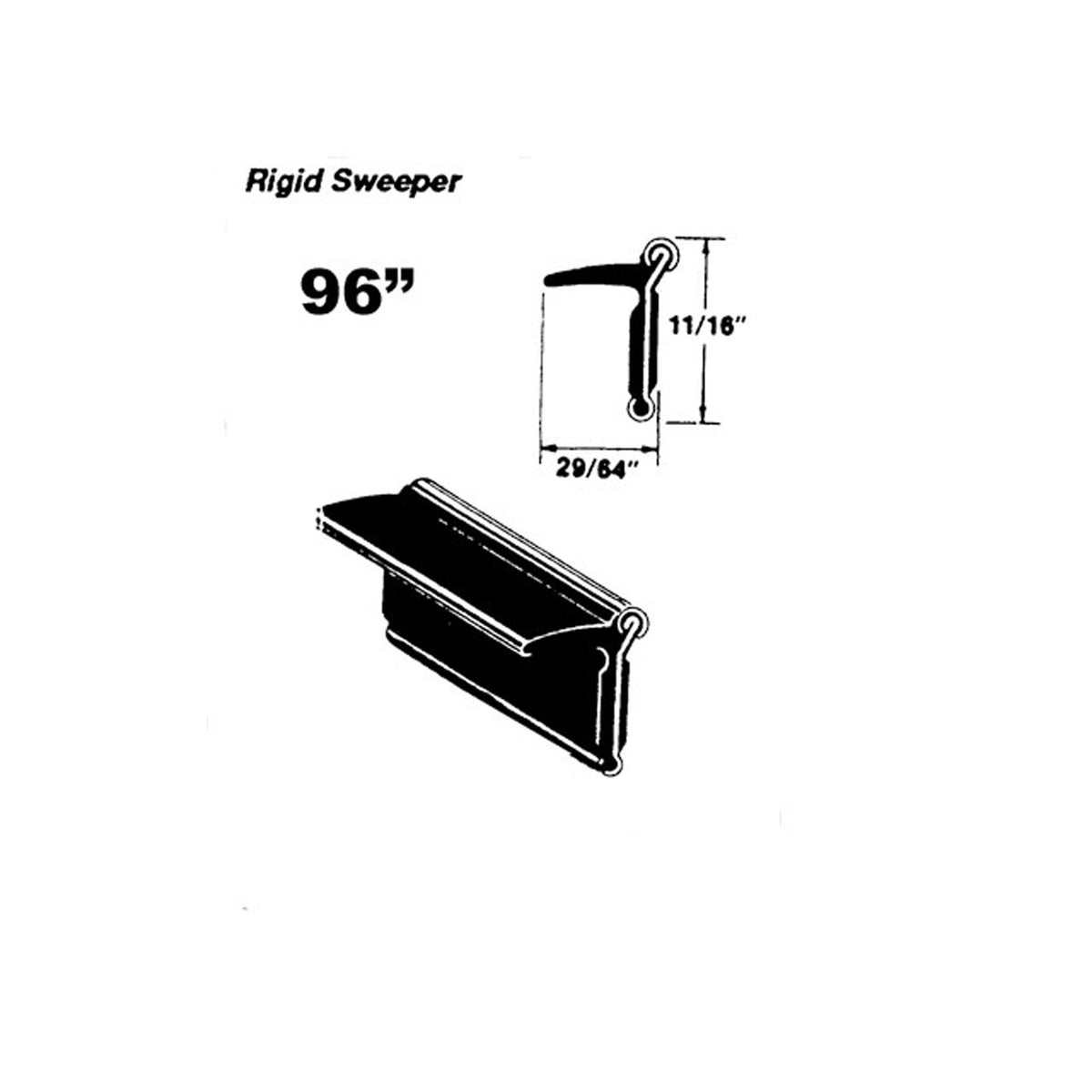 Rigid Window Sweeper 96 in. Long - WC 14-96