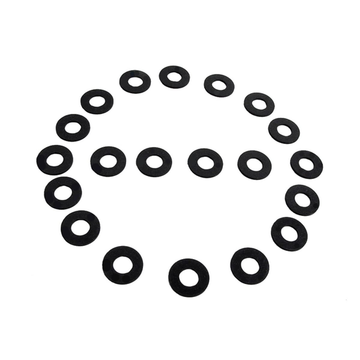 Flat Rubber Washers 3/8" I.D, 3/4" O.D, 1/16" thick, 20-Piece - UW 19