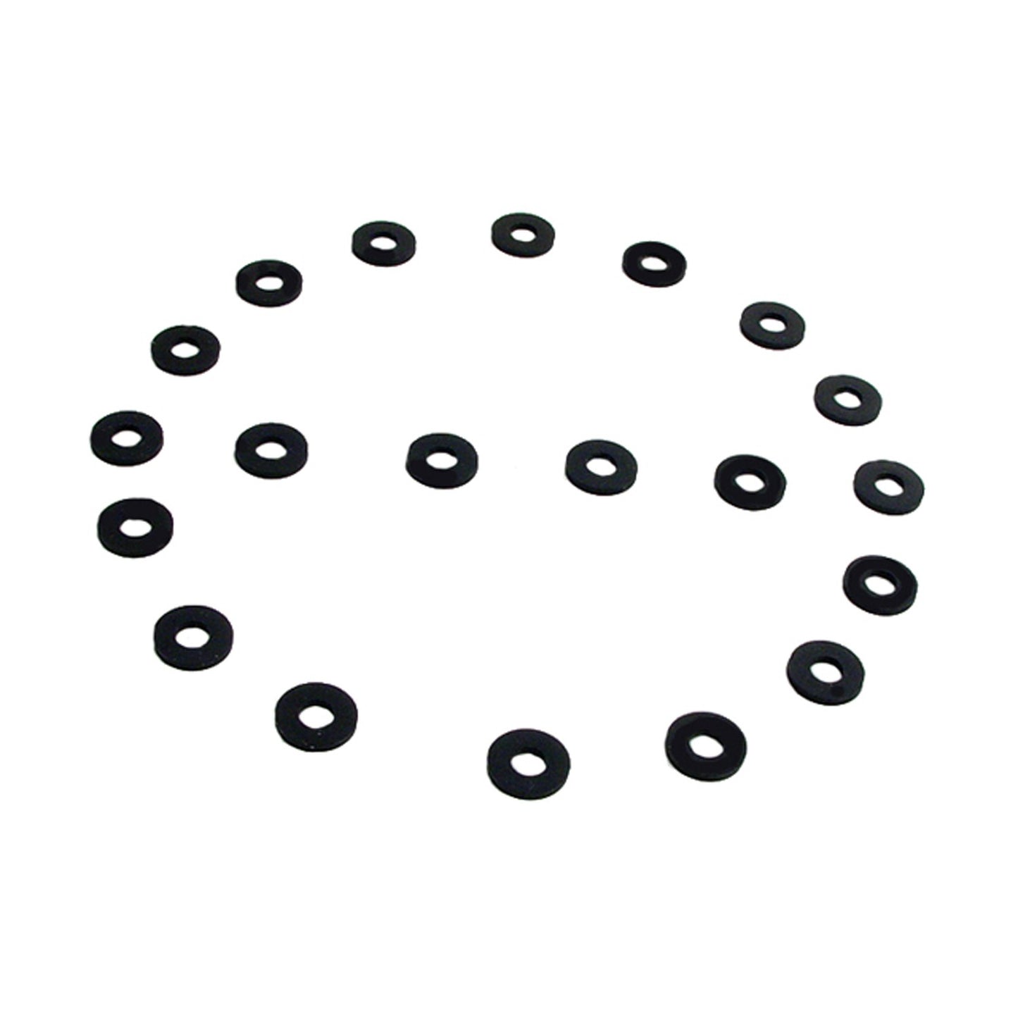 Flat Rubber Washers 7/32" I.D, 1/2" O.D, 1/16" thick, 20-Piece - UW 14
