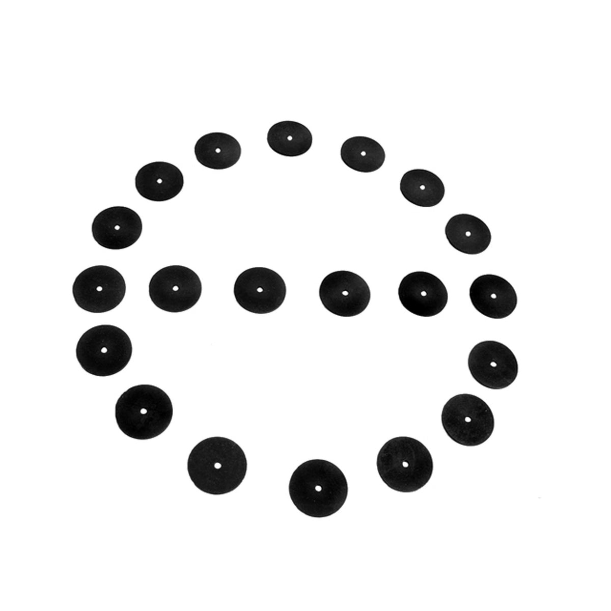 Flat Rubber Washers 1/8" I.D, 1" O.D, 1/16" thick, 20-Piece - UW 13