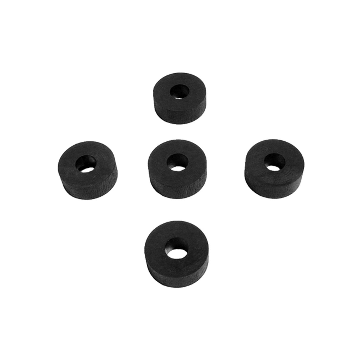 Flat Rubber Washers 3/8" I.D, 1" O.D, 3/8" thick, 5-Piece - UW 56