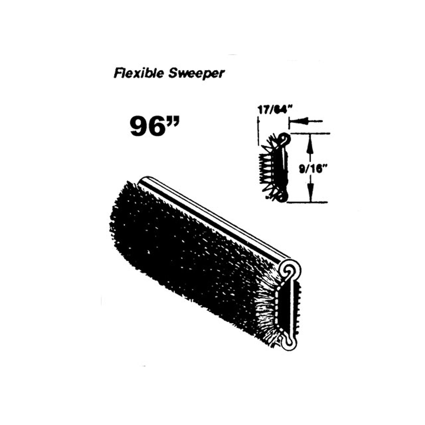 Flexible window sweeper For 57-59 Chevy, Buick, Cadillac, Olds, Pontiac WC 6-96