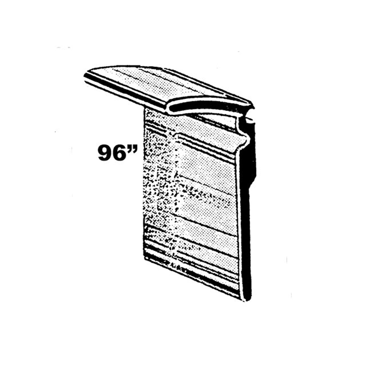 Outside Door Window Sweeper For Aston Martin DBS 1970-71, V-8 1972-84 - WC 27-96