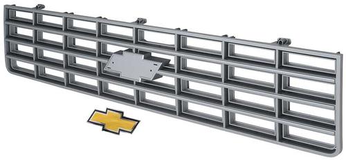 343981 - 1975-76 Chevy Pickup, Blazer, Suburban; Grill Assembly; with Bow Tie Emblem; Argent Gray