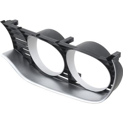 1971-72 Plymouth B-Body; Headlamp Bezel; 2 Door, Hardtop; Silver/Black; LH Driver Side