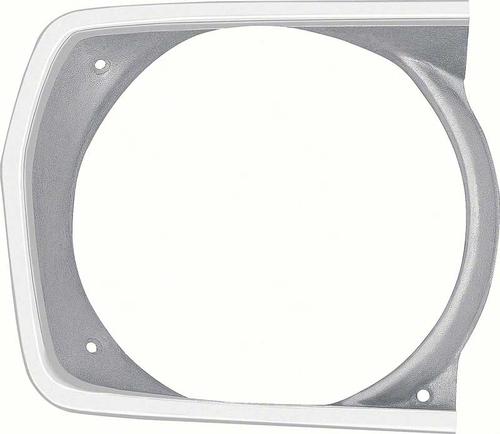 1971-72 Valiant, Duster, Scamp; Headlamp Bezel ; RH Passenger Side; Argent Silver