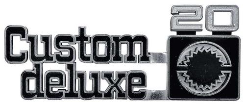 349683 - 1975-80 Chevrolet, Pickup, Suburban; CUSTOM DELUXE 20 Front Fender Emblem ; Each