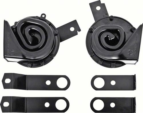 1958-96 GM; Horn Assemblies; with Universal Mount Brackets; Delco-Remy Markings; GM Licensed