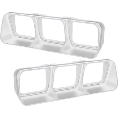 1973-74 Plymouth Satellite Tail Light Bezels; Argent Silver; RH & LH; Pair