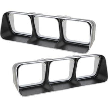 1973-1974 Road Runner GTX; Tail Lamp Bezels; Black with Silver Accents; RH & LH; Pair