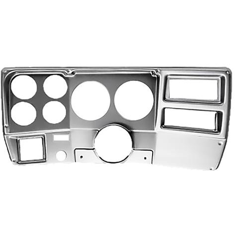 1973-83 Chevrolet, GMC C/K Series Truck; 6-Gauge Dash Panel; (2) 5" (4) 2-5/8"; w/ A/C Vents; Brushed Aluminum