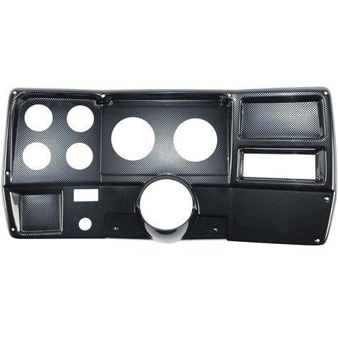 1973-83 Chevrolet, GMC C/K Series Truck; 6-Gauge Dash Panel; (2) 3-3/8?, (4) 2-1/16? Holes; w/o A/C Vents; Carbon Fiber