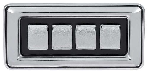 1977-78 Chrysler, Dodge, Plymouth; Power Window Switch; 4 Button; with Convex Buttons