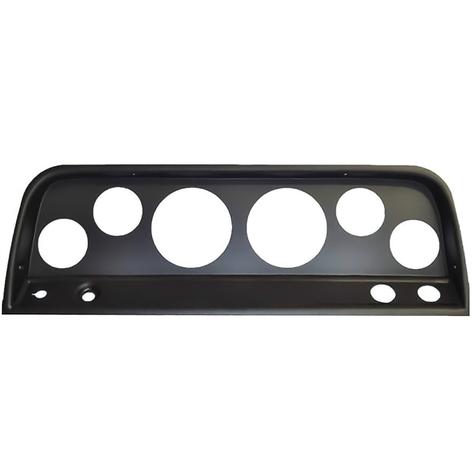 1965-66 Chevrolet C/K Series Truck; 6-Gauge Dash Panel; (2) 3-3/8" (4) 2-1/16" Holes; Black