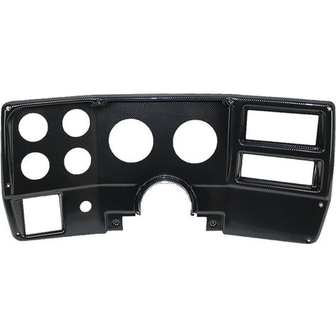 1984-87 Chevrolet, GMC C/K Series Truck; 6-Gauge Dash Panel; (2) 3-3/8?, (4) 2-1/16? Holes; w/ A/C Vents; Carbon Fiber