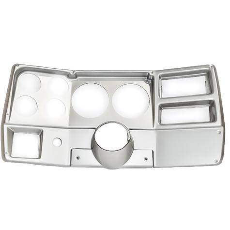 1984-87 Chevrolet, GMC C/K Series Truck; 6-Gauge Dash Panel; (2) 5" (4) 2-5/8"; w/ A/C Vents; Brushed Aluminum